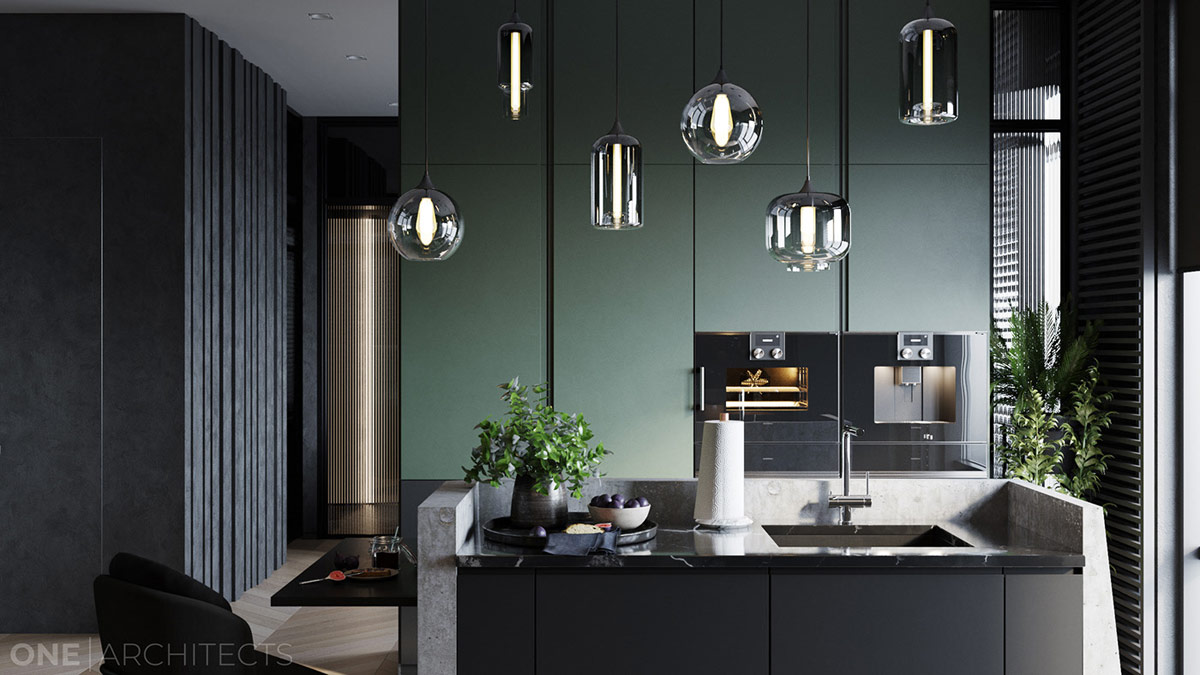 Dark Green And Handsome Home Interiors- Nisha Designs